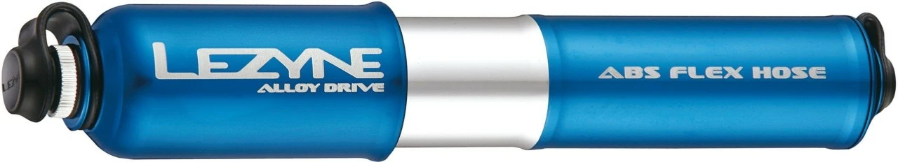 Lezyne - Minipumpe Alloy Drive Medium CNC Blue/Silver Gloss 1 Lezyne - Minipumpe Alloy Drive Medium CNC Blue/Silver Gloss