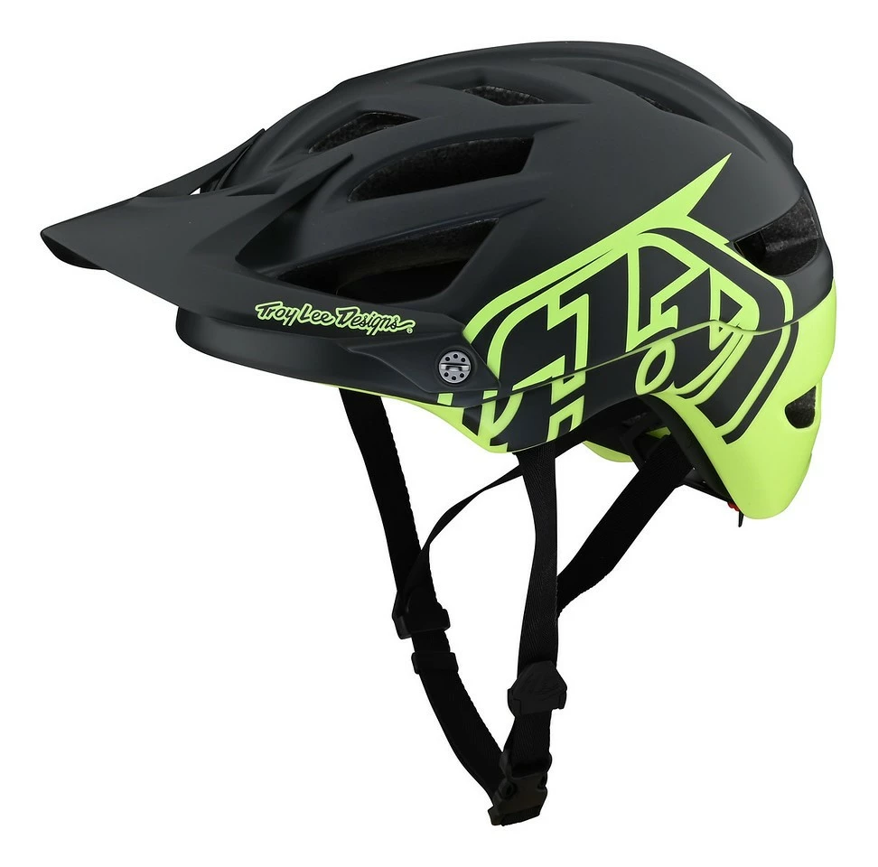 Troy Lee Designs - MTB-Helm A1 Classic MIPS 21 Gray/Green Lime 1 Troy Lee Designs - MTB-Helm A1 Classic MIPS 21 Gray/Green Lime