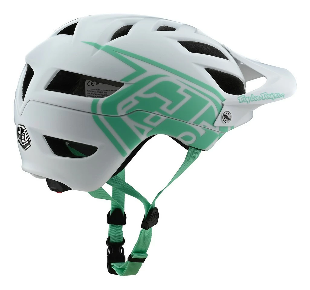 Troy Lee Designs - MTB-Helm A1 Drone White/Aqua Ausstellungsmodell 2 Troy Lee Designs - MTB-Helm A1 Drone White/Aqua Ausstellungsmodell – Bild 2