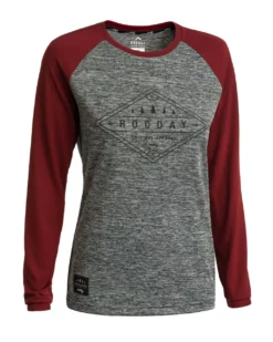 Rocday - Jersey Line Langarm WMN Melange Dark Red