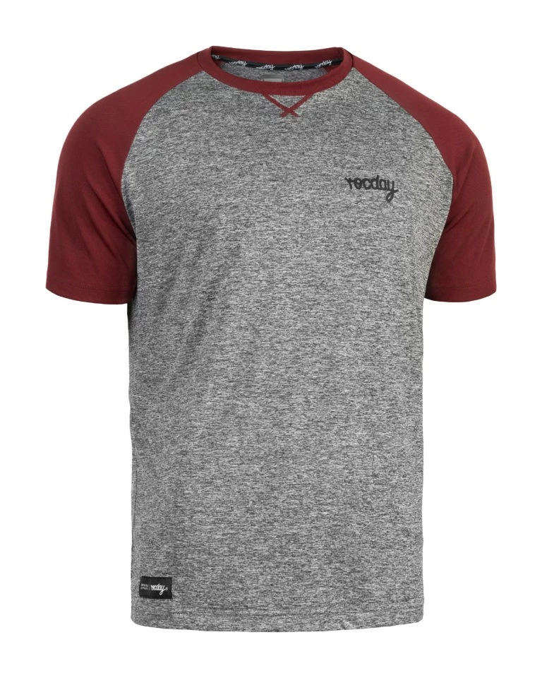 Rocday - Jersey Park Sanitized Kurzarm Melange Dark Red 1 Rocday - Jersey Park Sanitized Kurzarm Melange Dark Red