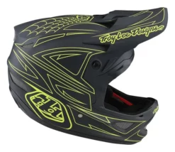 Troy Lee Designs - Fullface-Helm D3 Fiberlite Spiderstripe Gray / Yellow -Fahrradladen TLD B22S D3FL SPIDER STRIPE GRYYEL 05 L 1280x1280