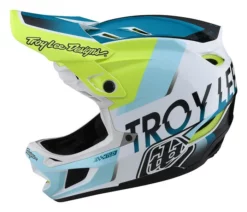 Troy Lee Designs - Fullface-Helm D4 Composite MIPS Qualifier White / Green