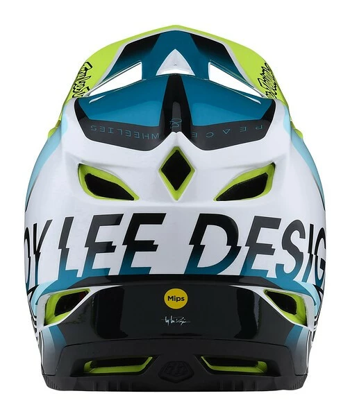 Troy Lee Designs - Fullface-Helm D4 Composite MIPS Qualifier White / Green 2 Troy Lee Designs - Fullface-Helm D4 Composite MIPS Qualifier White / Green – Bild 2