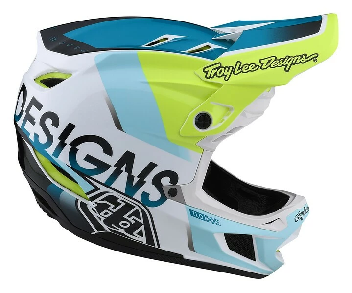 Troy Lee Designs - Fullface-Helm D4 Composite MIPS Qualifier White / Green 3 Troy Lee Designs - Fullface-Helm D4 Composite MIPS Qualifier White / Green – Bild 3