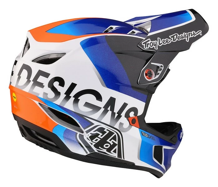 Troy Lee Designs - Fullface-Helm D4 Composite MIPS Qualifier White / Blue 3 Troy Lee Designs - Fullface-Helm D4 Composite MIPS Qualifier White / Blue – Bild 3