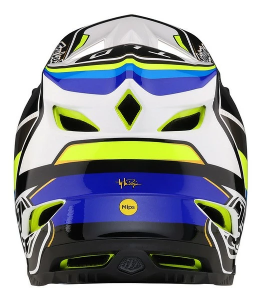 Troy Lee Designs - Fullface-Helm D4 Composite MIPS Reverb 23 White/ Blue 3 Troy Lee Designs - Fullface-Helm D4 Composite MIPS Reverb 23 White/ Blue – Bild 3