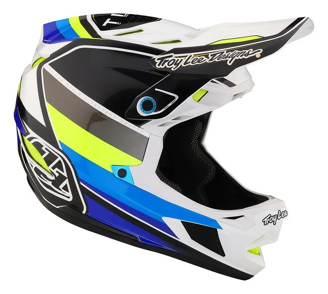 Troy Lee Designs - Fullface-Helm D4 Composite MIPS Reverb 23 White/ Blue 1 Troy Lee Designs - Fullface-Helm D4 Composite MIPS Reverb 23 White/ Blue