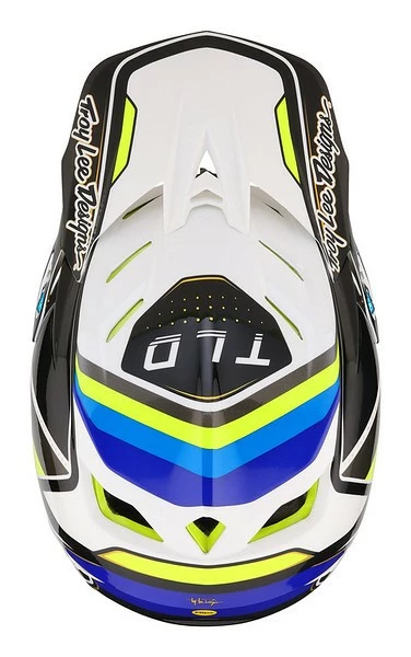 Troy Lee Designs - Fullface-Helm D4 Composite MIPS Reverb 23 White/ Blue 2 Troy Lee Designs - Fullface-Helm D4 Composite MIPS Reverb 23 White/ Blue – Bild 2