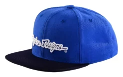 Troy Lee Designs - Mütze Signature Snapback Hat Blue/White Onesize