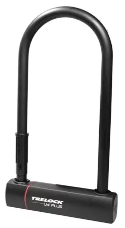 Trelock - Bügelschloss Trelock Mit Halter ZB 401 U4 Plus, Schwarz, 108-230mm, Ø14mm