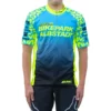 Bikepark Albstadt - XC Racing Jersey Kurzarm Leopard Design 2020 Flu Yellow/Cyan/Petrol