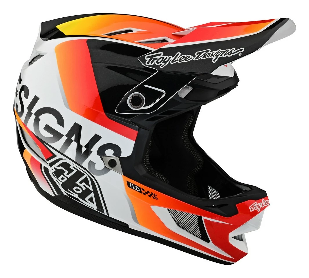 Troy Lee Designs - Fullface-Helm D4 Composite MIPS Qualifier 23 White / Orange 1 Troy Lee Designs - Fullface-Helm D4 Composite MIPS Qualifier 23 White / Orange
