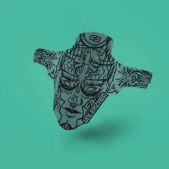 Unleazhed - Spritzschutz Mud Guard M01 Design Tatanka Turquoise