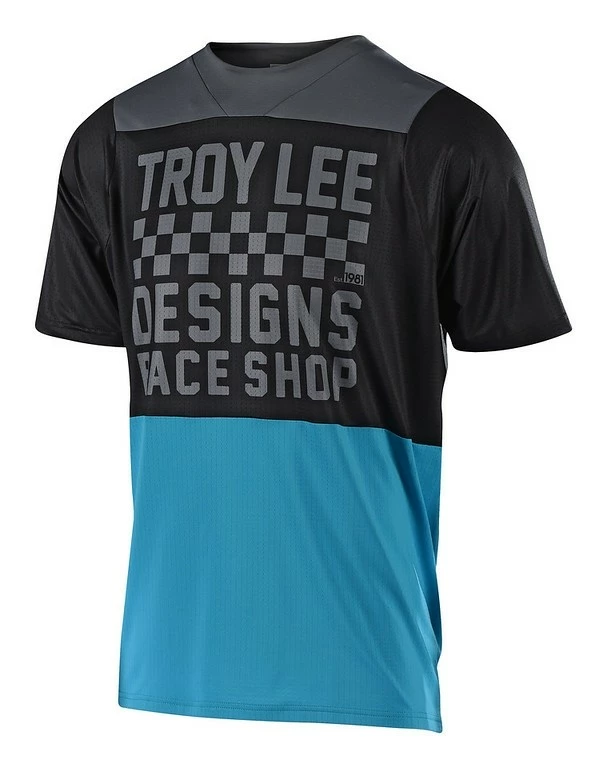 Troy Lee Designs - Jersey Skyline Air Checker 18 Kurzarm Ocean/Black 1 Troy Lee Designs - Jersey Skyline Air Checker 18 Kurzarm Ocean/Black