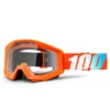 100% - Brille Strata Youth Anti Fog Clear Lens Orange