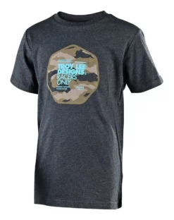 Troy Lee Designs - T-Shirt Race Camo Youth Heather Charcoal